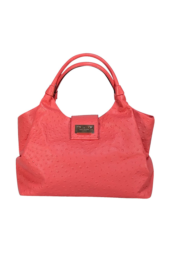 Kate Spade -Coral Textured Leather Shoulder Bag