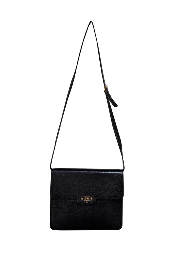 Valentino - Black Leather Vintage Crossbody Bag