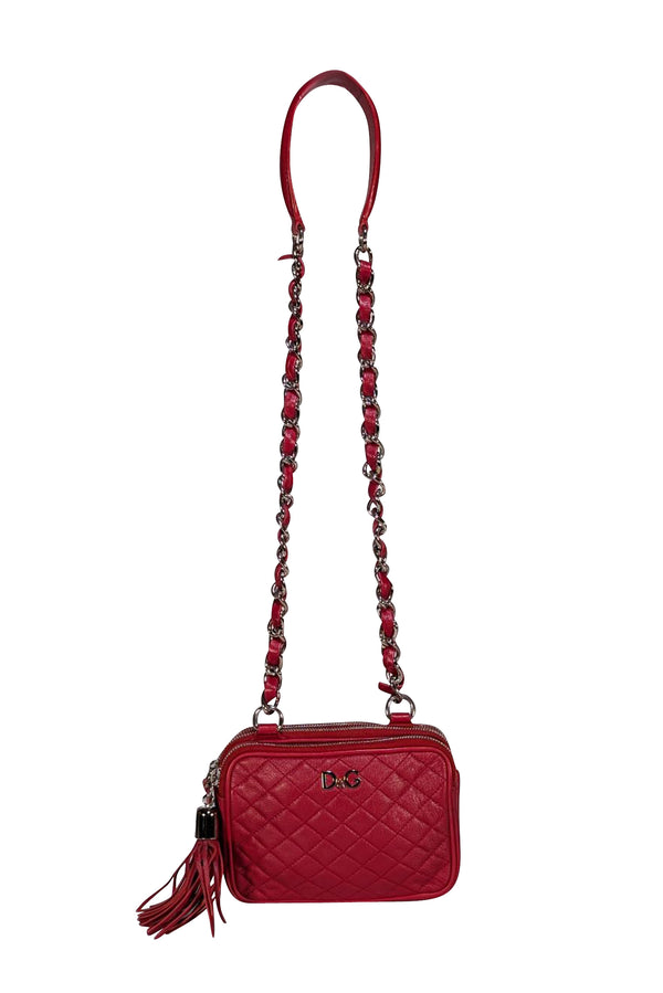 Dolce & Gabbana - Red Quilted leather Crossbody Bag