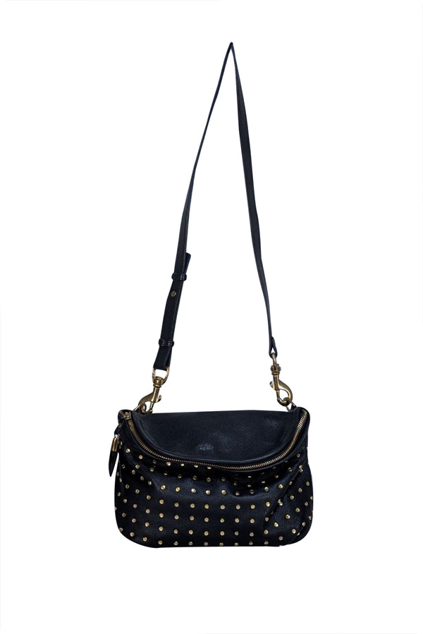 Kempton - Black w/ Gold Studs Crossbody Bag