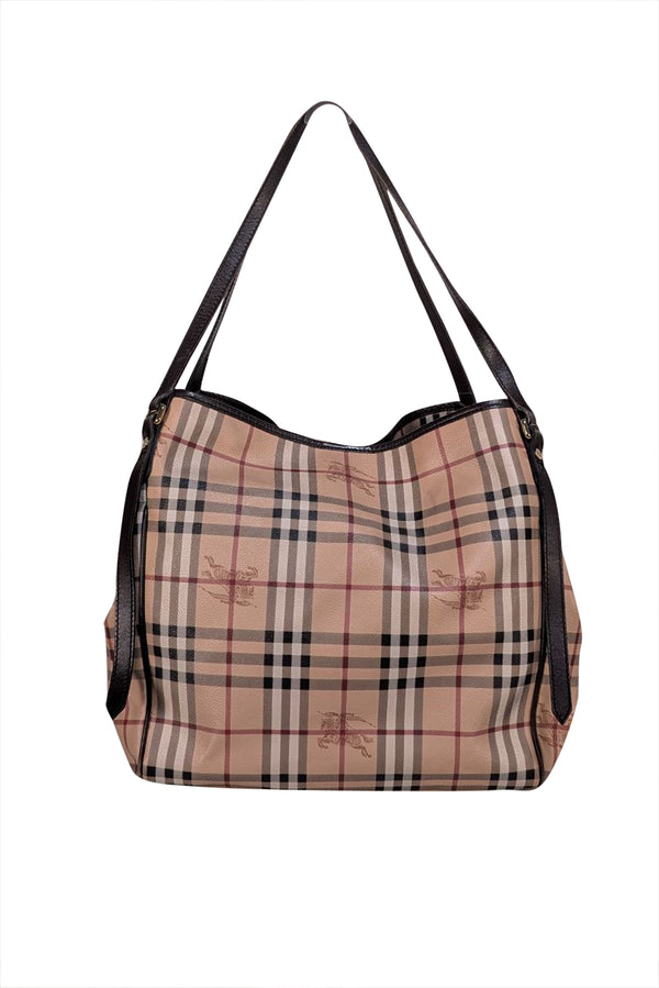 Burberry - Beige, Black, & Red Signature Plaid Large Shoulder Bag